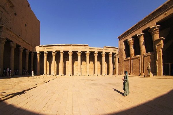 Egypt Edfu temple forecourt